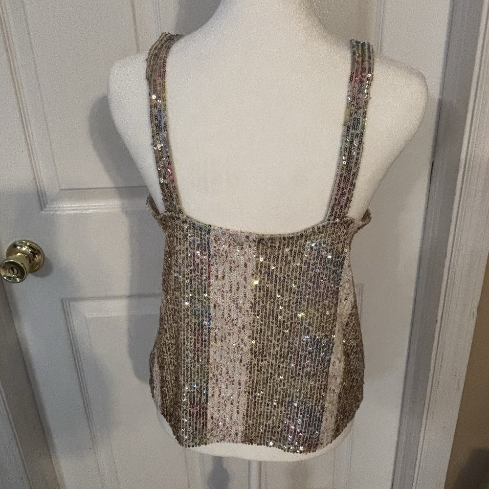 Alter'd State Sequin Rainbow Tank Top Size Small -Stretchy - Picture 6 of 9